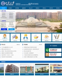 大气蓝色职业学校学院大学招生网企业宣传类企业网站模板
