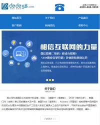 蓝色营销型类网站织梦手机模板（即时同步数据）