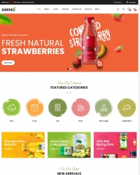 有机食品商店OPENCART多语言外贸购物商城网站建设模板制作开发